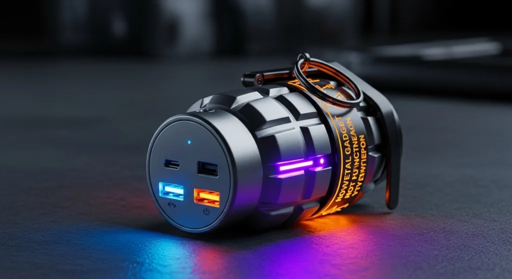 The Hand Grenade Power Bank: Illegal Gadgets