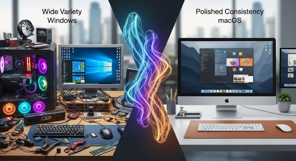 Windows vs macOS 2025 Wide Variety