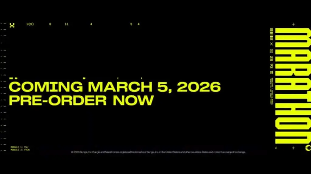 Marathon Game releases March on 5 (2)